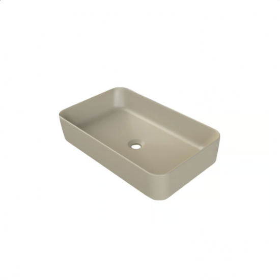 Επικαθήμενος Νιπτήρας Πορσελάνης 60x38cm Cerastyle Hera 078408-97 Cappuccino Ματ (Μπεζ)